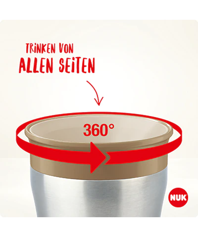 Tetero Mágico NUK de Acero Inoxidable 230ml - Set de 2