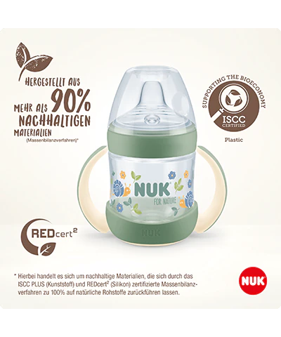 Botella Entrenadora NUK for Nature 150ml con Control de Temperatura