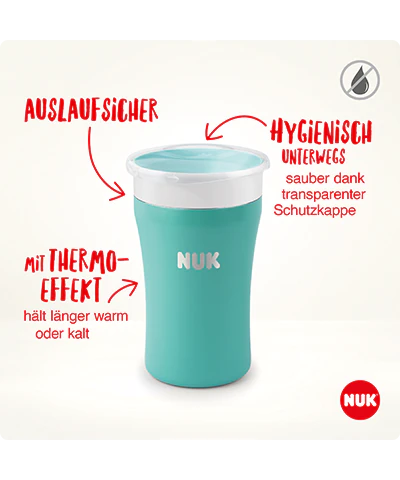 Tetero Mágico NUK de Acero Inoxidable 230ml - Set de 2