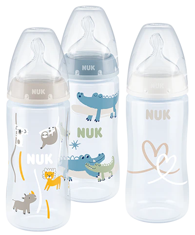 Set de 3 Teteros NUK First Choice Plus con Control de Temperatura