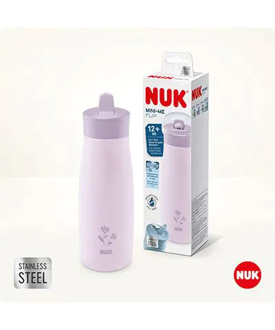 Botella NUK Mini-Me Flip de Acero Inoxidable 500ml con Pitorro 2 en 1