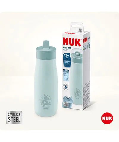 Botella NUK Mini-Me Flip de Acero Inoxidable 500ml con Pitorro 2 en 1