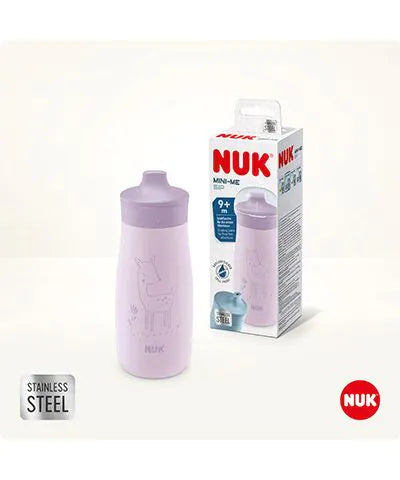 Botella NUK Mini-Me Sip de Acero Inoxidable 300ml con Chupo