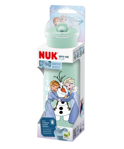 Botella NUK Disney Frozen Mini-Me 450ml con tapa 2 en 1