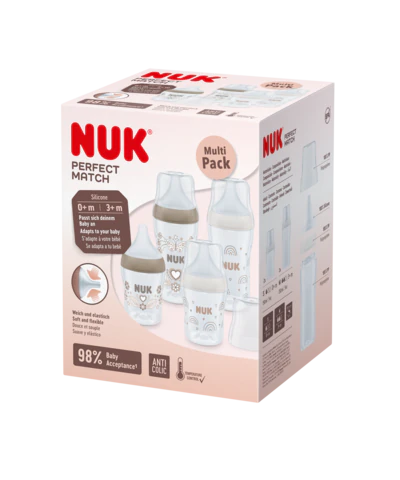 Set de 4 Teteros NUK Perfect Match