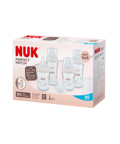 Set de 4 Teteros de Vidrio NUK Perfect Match